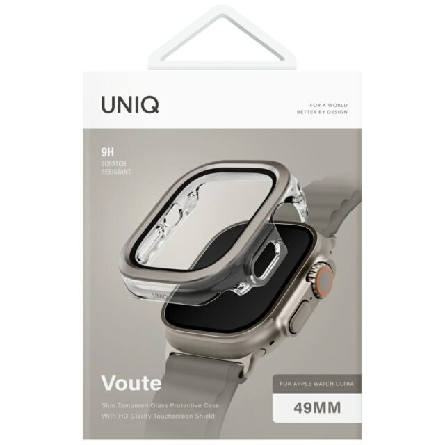 Case UNIQ Voute for Apple Watch Ultra 49mm tempered glass silver - imagine 5