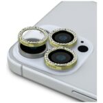 Camera lens glass Guess Rhinestone for iPhone 16 Pro / 16 Pro Max gold