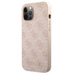 Guess GUHCP12MG4GFPI iPhone 12 / 12 Pro 6,1"pink hard case 4G Metal Gold Logo - imagine 2