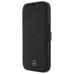 Mercedes MEBKP16X23RWRSK iPhone 16 Pro Max 6.9" black bookcase MB Waves Leather - imagine 2