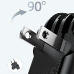 USAMS power bank PB63 3in1 10000mAh 20W Quick Charge US+EU plug + cables USB-C/Lightning/MicroUSB bl - imagine 6