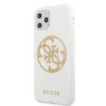 Guess GUHCN65TPUWHGLG iPhone 11 Pro Max white hard case Glitter 4G Circle Logo - imagine 2