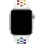 Pasek Apple Watch MYD62AM/A 42/44/45mm Nike Sport Band Pride Edition biały/white - imagine 2