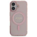 Guess GUHMP16SHFGEREP iPhone 16 6.1" pink hardcase IML Glitter Circle MagSafe - imagine 3