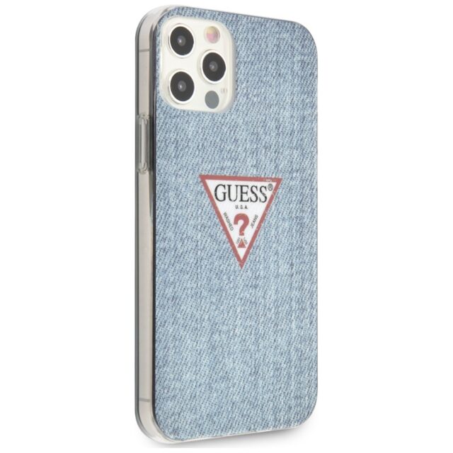 Guess GUHCP12MPCUJULLB iPhone 12/12 Pro 6,1" light blue hardcase Jeans Collection - imagine 4
