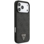 Case Guess 4G Strap Triangle Logo        MagSafe for iPhone 17 Pro Max black - imagine 4