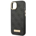 Guess GUHMP14SU4GPRK iPhone 14 / 15 / 13 6.1" black hard case 4G Logo Plate MagSafe - imagine 6