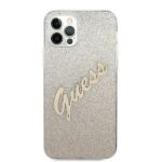 Guess GUHCP12LPCUGLSGO iPhone 12 Pro Max 6,7" gold hardcase Glitter Gradient Script - imagine 3