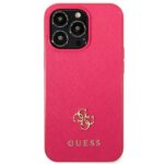 Guess GUHCP13LPS4MF iPhone 13 Pro / 13 6,1" pink hardcase Saffiano 4G Small Metal Logo - imagine 3