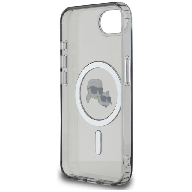 Case Karl Lagerfeld IML Metal Karl & Choupette Heads MagSafe for iPhone 16e black - imagine 7