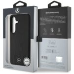 Mercedes Leather Debossed Lines MagSafe Case for Samsung Galaxy S25+ Black - imagine 8