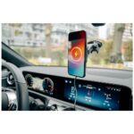 Car holder with wireless charger Verbatim n Drive 15W RGB CND-03 black silver 31862 - imagine 5