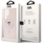 Karl Lagerfeld KLHMS24LHFCCNOP S24 Ultra S928 pink hardcase IML Choupette MagSafe - imagine 8