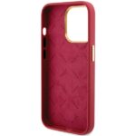 Guess GUHCP15XSMBSLM iPhone 15 Pro Max 6.7" magenta hardcase Silicone Script Metal Logo & Frame - imagine 7