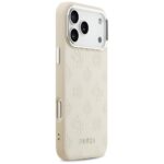 Guess Peony Hot Stamp Script MagSafe Case for iPhone 17 Pro Max Beige - imagine 4