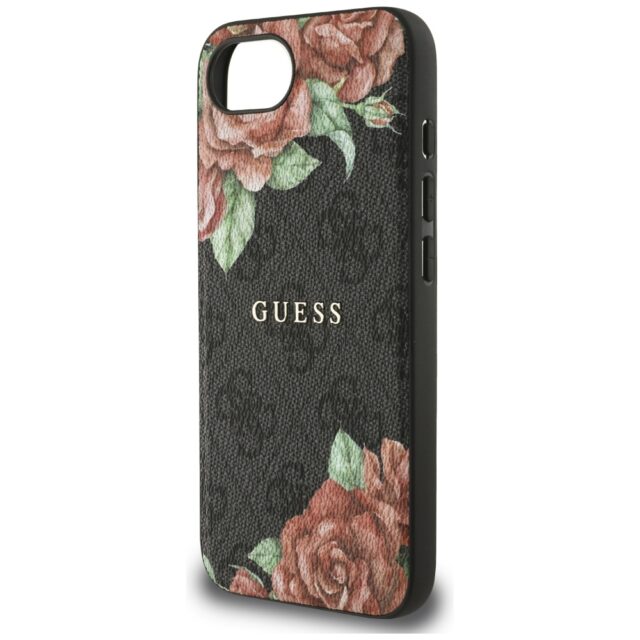 Case Guess 4G Flowers Print MagSafe for iPhone 16e black - imagine 6