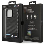 Case BMW BMHCP13L22NBCK iPhone 13 Pro / 13 6.1" black hardcase Leather Carbon - imagine 8