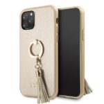Guess GUHCN58RSSABE iPhone 11 Pro beige  hard case Saffiano with ring stand