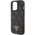 Guess GUHCP15XPG4GPK iPhone 15 Pro Max 6.7" black hardcase 4G Triangle Metal Logo - imagine 6