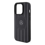 Mercedes MEHMP15X23RHSK iPhone 15 Pro Max 6.7" Black Hardcase Stripes Pattern Leather MagSafe - imagine 6