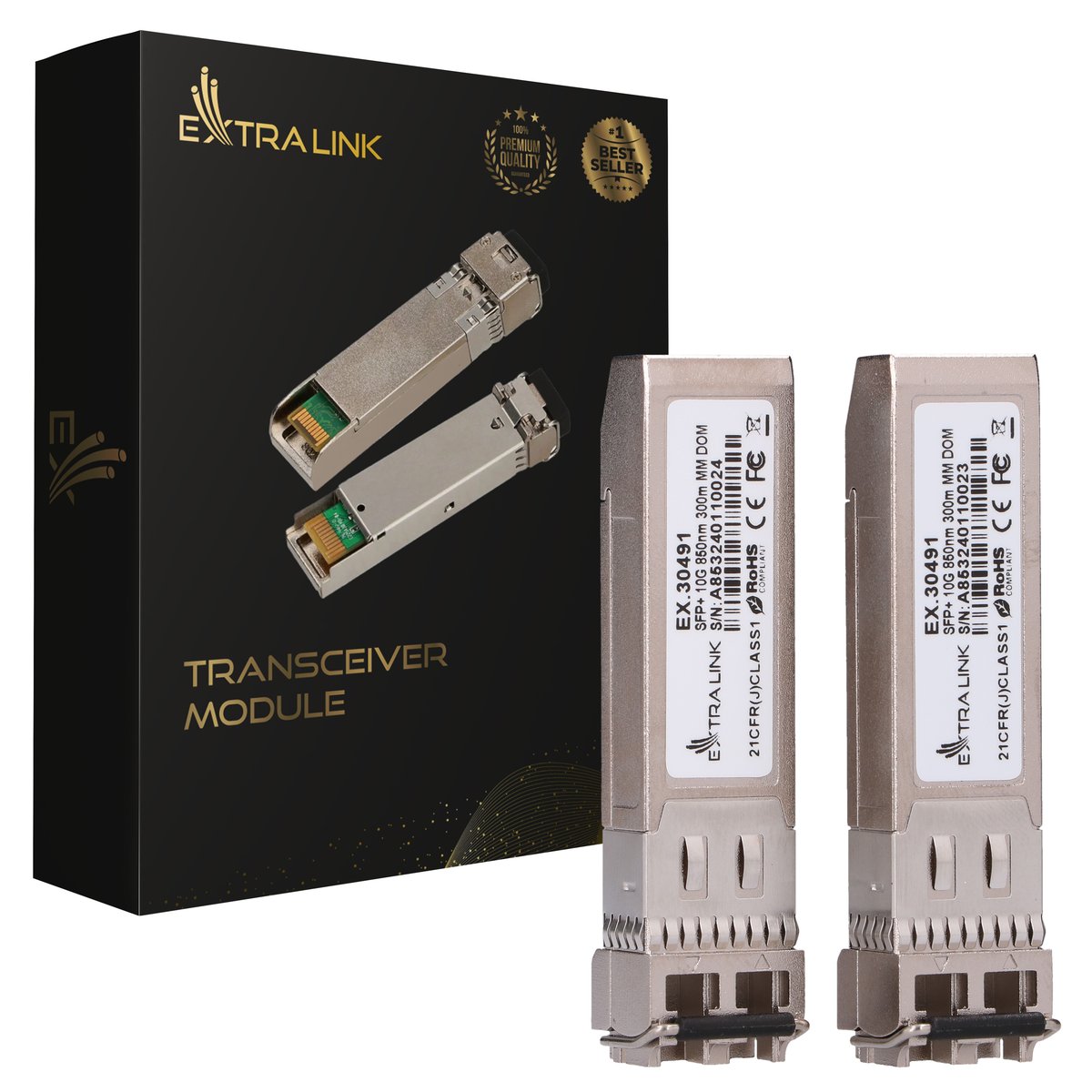 cps-a586d81c18d16ae0c5b7839f2f5e243b-2025-12-05-12-23-54 Extralink SFP+ 10G 2-pack | SFP+ Module | 10Gbps, 850nm, 300m, multi mode - imagine 1