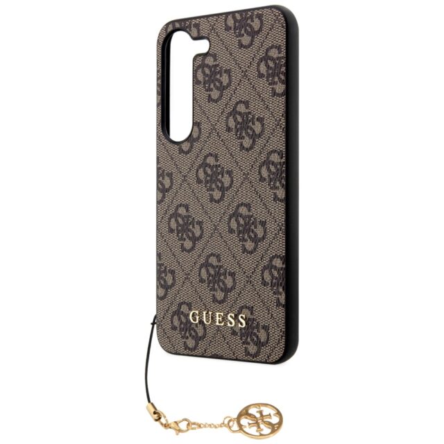 Guess GUHCS23SGF4GBR S23 S911 brown hardcase 4G Charms Collection - imagine 6
