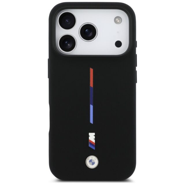 BMW M Silicon Tricolor Line MagSafe Case for iPhone 17 Pro Black - imagine 3