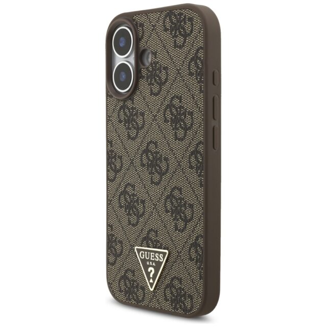 Guess 4G Strap Triangle Logo MagSafe case for iPhone 17 brown - imagine 3