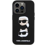 Karl Lagerfeld KLHCP15XSDHKCNK iPhone 15 Pro Max 6.7" black Silicone Karl&Choupette Head - imagine 3