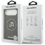 Case Karl Lagerfeld IML Glitter Karl &   Choupette Heads Logo MagSafe for iPhone Air black - imagine 8
