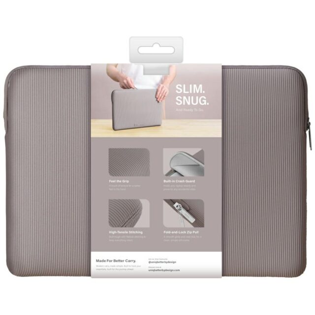 Laptop Sleeve UNIQ Cyprus Ridge Edition 14" waterproof neoprene grey - imagine 8