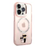 Karl Lagerfeld KLHMP14LHNKCIP iPhone 14 Pro 6,1" hardcase pink Iconic Karl&Choupette Magsafe - imagine 4