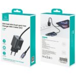 USAMS JC Series CC261 20W GaN Mini Fast Charger 2xUSB-C Black - imagine 10