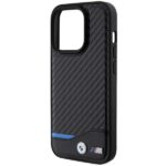 Case BMW BMHMP15L22NBCK iPhone 15 Pro 6.1" black hardcase Leather Carbon MagSafe - imagine 6