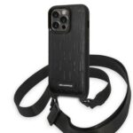 Karl Lagerfeld KLHCP14LSTMMK iPhone 14 Pro 6,1" hardcase black Monogram Plaque Logo Strap