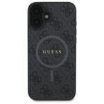 Guess GUHMP16SG4GFRK iPhone 16 6.1" black hardcase 4G Ring Classic Logo MagSafe - imagine 3
