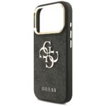 Case Guess 4G Big 4G Classic Logo Big Strap Metal Buttons for iPhone 17 Pro black - imagine 6
