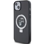 Karl Lagerfeld KLHMP14SHMRSKCK iPhone 14/ 15 / 13 6.1" black hardcase Ring Stand Karl&Choupet - imagine 2
