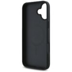 Case Guess Grained Hot Stamp Peony Triangle Logo MagSafe for iPhone 16 black - imagine 7