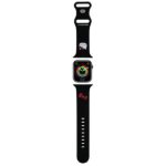 Hello Kitty Strap HKAWLSCHBLK Apple Watch 42/44/45/49mm Black Strap Silicone Kitty Head