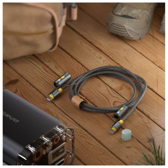 Kabel USB-C 4smarts Explorer 3w1 240W    1.5m czarny - imagine 4