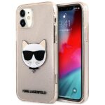 Karl Lagerfeld KLHCP12SCHTUGLGO iPhone 12 mini 5,4" gold hardcase Glitter Choupette