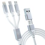 3MK Hyper Cable 3w1 USB-A/USB-C -USB-C/Micro/Lightning 1.5m White cable - imagine 9