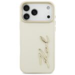 Karl Lagerfeld Karl Script Logo Case for iPhone 17 Pro Max Beige - imagine 3