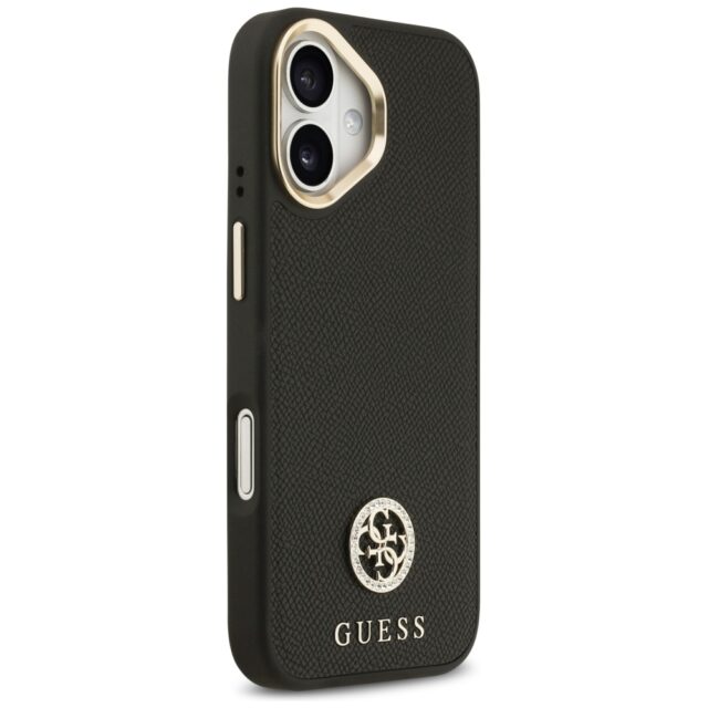 Case Guess Grained Strass Logo MagSafe for iPhone 17 black - imagine 4