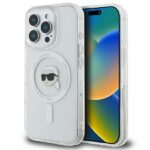 Karl Lagerfeld KLHMP16LHLSKIH iPhone 16 Pro 6.3" white hardcase IML Metal Karl Head MagSafe