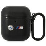 BMW BMA222PVTK AirPods 1/2 Cover black Leather Curved Line