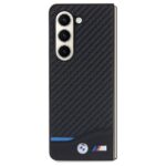 Case BMW BMHCZFD522NBCK Z Fold5 F946 black Leather Carbon - imagine 2
