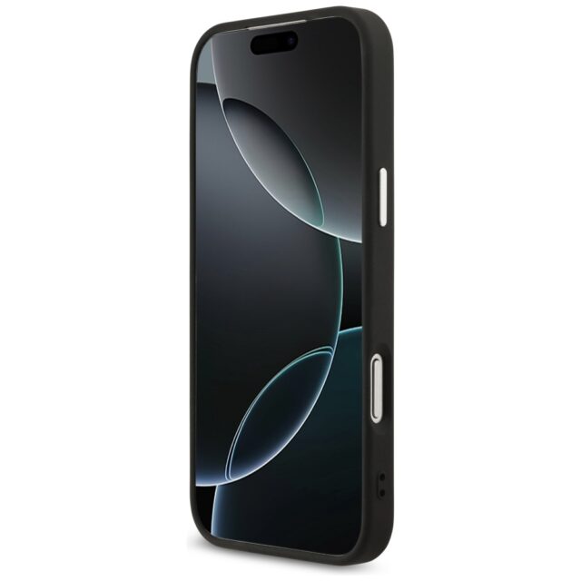 Case Guess 4G Triangle Logo MagSafe for iPhone 17 Pro Max black silver - imagine 5