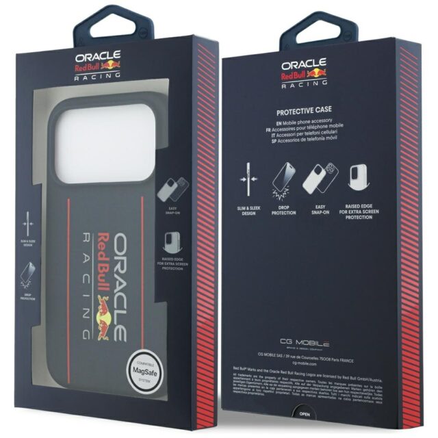 Red Bull Silicone Oversize Vertical Logo MagSafe Case for iPhone 17 Pro Navy Blue - imagine 8